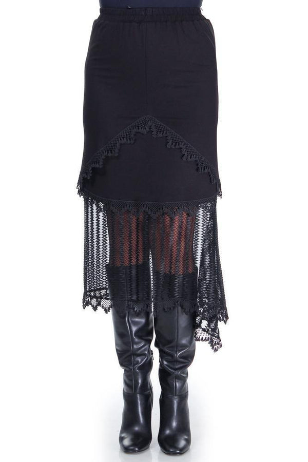Fusta jerse si tull  Liza Panait Liza Panait Online Boutique